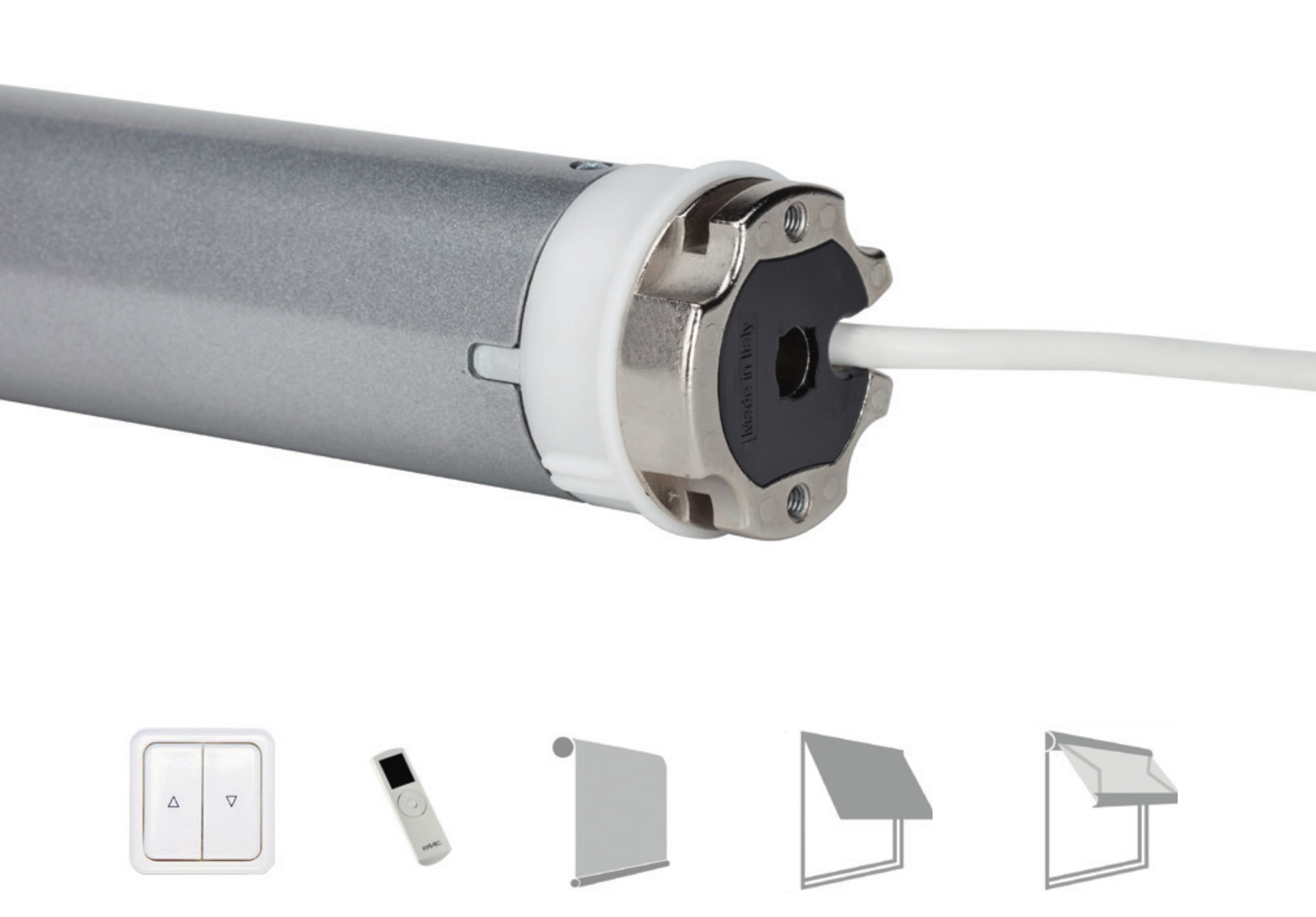 FAAC Elektronischer Maxi-Motor mit Funk für Screens & Markisen Rohrmotor