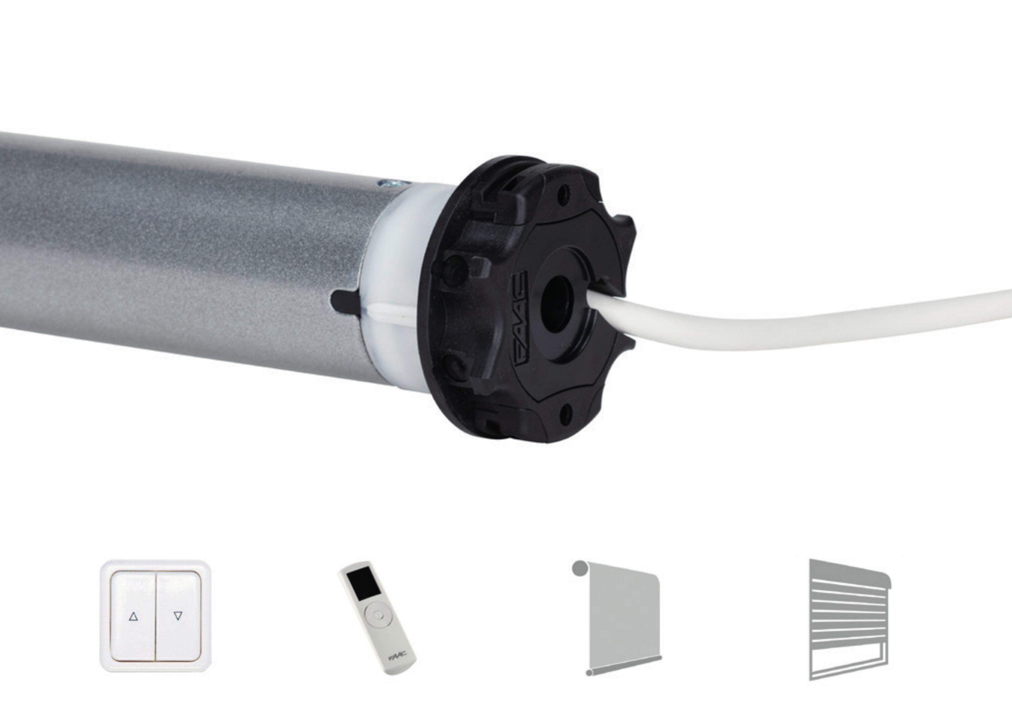 FAAC Elektronischer Motor mit Funk für Rollläden & Screens Rollladenmotor Markisen Rohrmotor